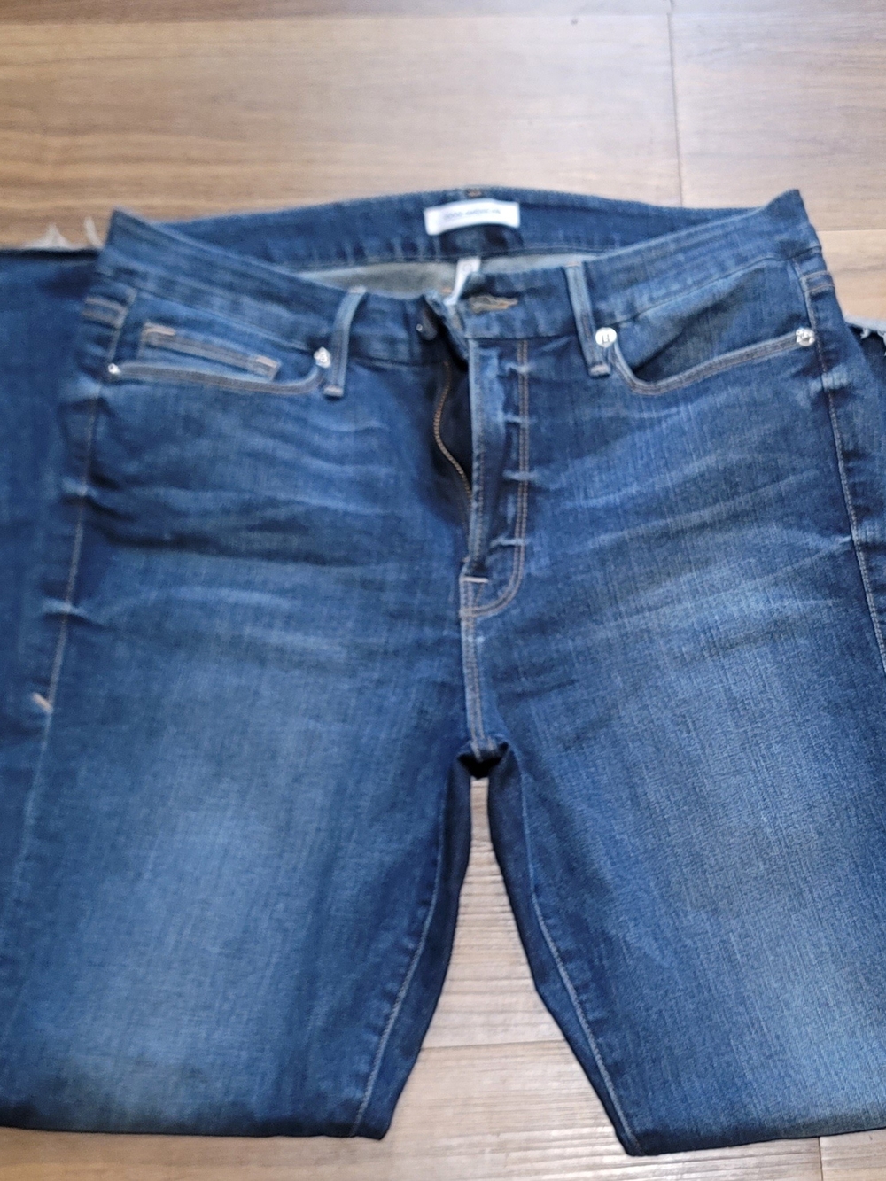 Good American Womens Indigo Slim Skinny Jeans